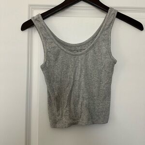 Skatie Heather Gray Ribbed Tank Top